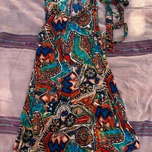 SHEIN One Shoulder Dress with Vibrant Abstract Print